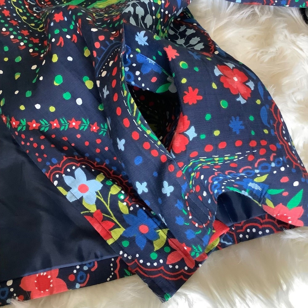 Alfred Dunner Petite Navy Paisley Floral Open Front Jacket Blazer 18P Womens - Picture 4 of 16